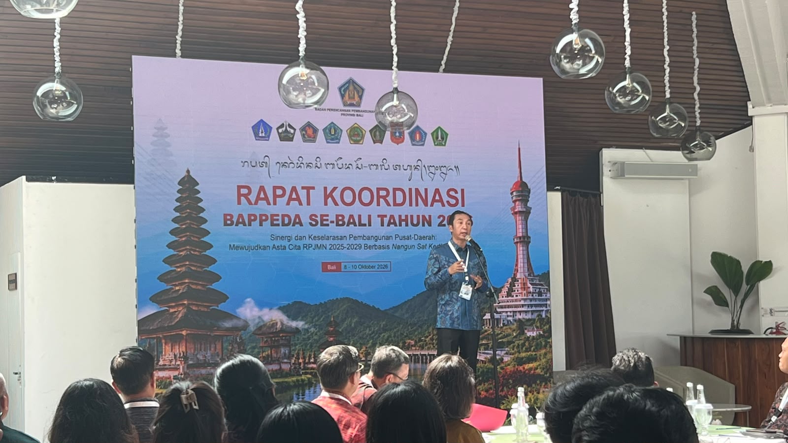 Dr I Wayan Wiasthana Ika Putra opening the 2026 Bappeda Coordination Meeting at Handara Golf & Resort Bali